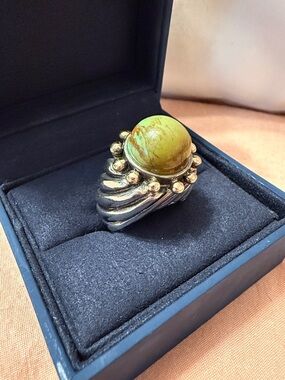HUGE Dian Malouf Jasper Statement Ring